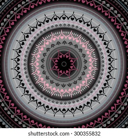 Vector vintage background Mandala. Indian decorative pattern.