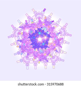 Vector vintage background. Mandala. Indian decorative pattern.