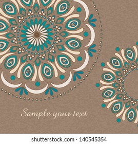 Vector Vintage background with oriental ornaments