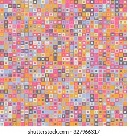 Vector vintage background.Consists of geometric elements.The elements have a square shape and different color.Colorful mosaic background.Useful as design element for texture and artistic compositions.