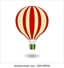Vector vintage balloon isolated on white background. 
