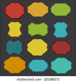 Vector vintage banners set  for your design on isolated background.