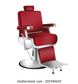 Vector vintage barber chair on a white background