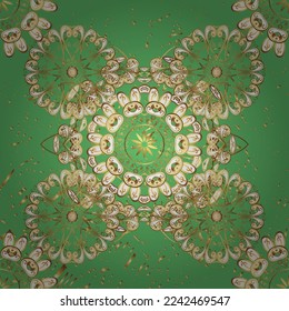 vector vintage baroque floral seamless pattern in gold. Ornate decoration. Luxury, royal and Victorian concept. Golden pattern on a colors with golden elements.