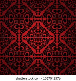 Vector  vintage baroque ornament. Retro pattern antique style acanthus. Seamless pattern