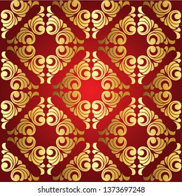 Vector  vintage baroque ornament. Retro pattern antique style acanthus. Seamless pattern