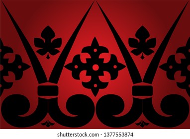 Vector  vintage baroque ornament. Retro pattern antique style acanthus. Seamless pattern