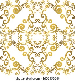 Vector vintage baroque ornament. Retro pattern antique style acanthus. Seamless pattern