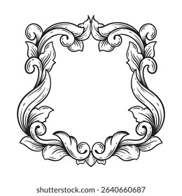 Vector vintage baroque ornament. Retro pattern antique style acanthus
