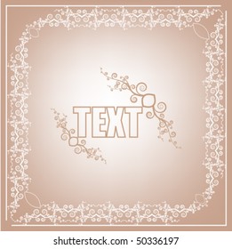 Vector Vintage black frame on old paper.