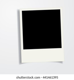 vector vintage blank photo frame with shadow

