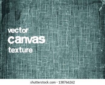 Vector vintage blue grungy canvas background