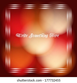 vector vintage blurry background with bokeh and shiny frame