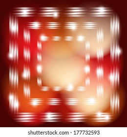 vector vintage blurry background with bokeh and shiny square frames