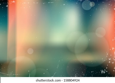 Vector vintage blurry unfocused background with light leaks