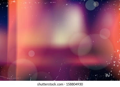 Vector vintage blurry unfocused background with light leaks