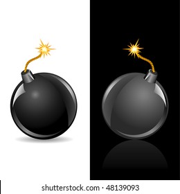 vector vintage bomb icon