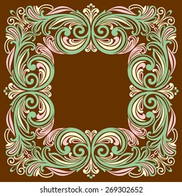 Vector vintage border frame.