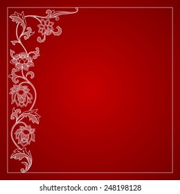 Vector vintage border frame. calligraphic design elements