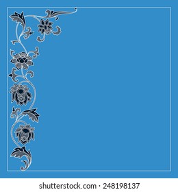 Vector vintage border frame. calligraphic design elements