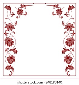 Vector vintage border frame. calligraphic design elements