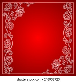 Vector vintage border frame. calligraphic design elements