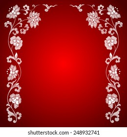 Vector vintage border frame. calligraphic design elements