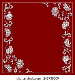 Vector vintage border frame. calligraphic design elements