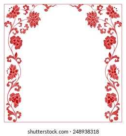 Vector vintage border frame. calligraphic design elements