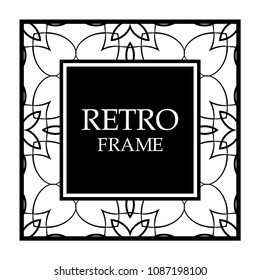 Vector vintage border frame. Decorative design