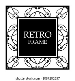Vector vintage border frame. Decorative design