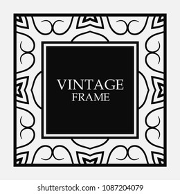 Vector vintage border frame. Decorative design