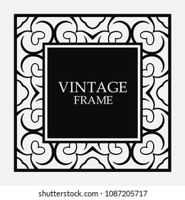 Vector vintage border frame. Decorative design