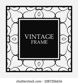 Vector vintage border frame. Decorative design
