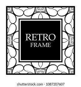 Vector vintage border frame. Decorative design