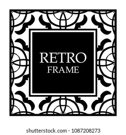 Vector vintage border frame. Decorative design