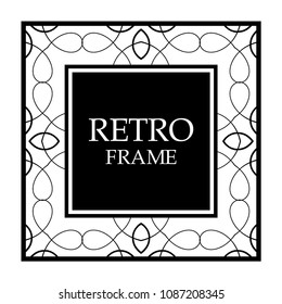 Vector vintage border frame. Decorative design