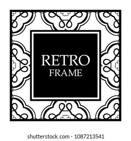 Vector vintage border frame. Decorative design