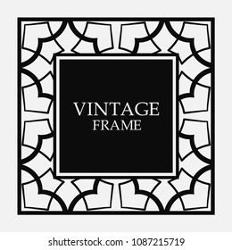 Vector vintage border frame. Decorative design
