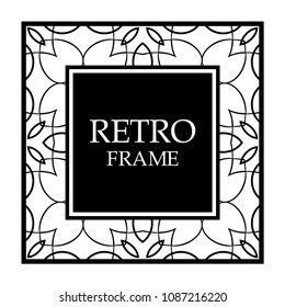 Vector vintage border frame. Decorative design