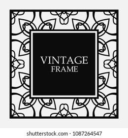 Vector vintage border frame. Decorative design