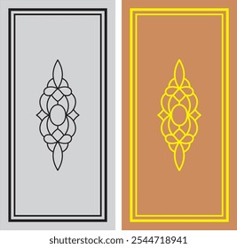 Vector vintage border frame engraving with retro ornament pattern in antiq