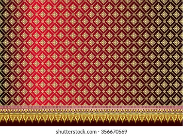 Vector vintage border frame engraving with retro ornament pattern in antique rococo style decorative design