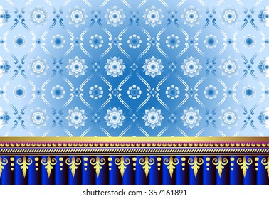 Vector vintage border frame engraving with retro ornament pattern in antique rococo style decorative design
