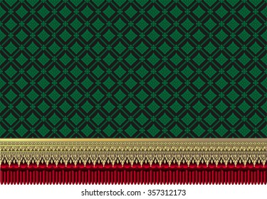 Vector vintage border frame engraving with retro ornament pattern in antique rococo style decorative design