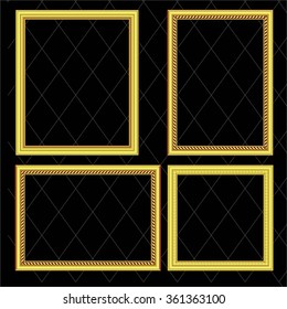 Vector vintage border frame engraving with retro ornament pattern in antique rococo style decorative design