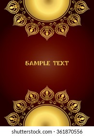 Vector vintage border frame engraving with retro ornament pattern in antique rococo style decorative design