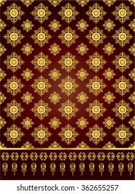 
Vector vintage border frame engraving with retro ornament pattern in antique rococo style decorative design