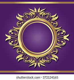 Vector vintage border frame engraving with retro ornament pattern in antique rococo style decorative design

