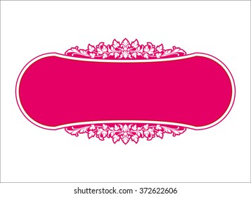 Vector vintage border frame engraving with retro ornament pattern in antique rococo style decorative design
